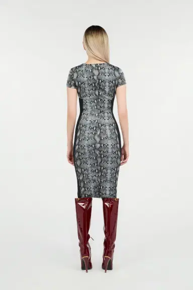 Roberto Cavalli Snake Print Midi Dress | Thumbnail 3 Roberto Cavalli Snake Print Midi Dress | Thumbnail 3