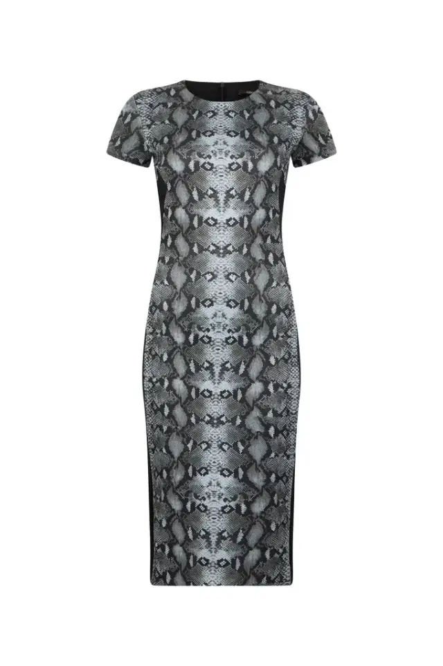 Roberto Cavalli Snake Print Midi Dress
