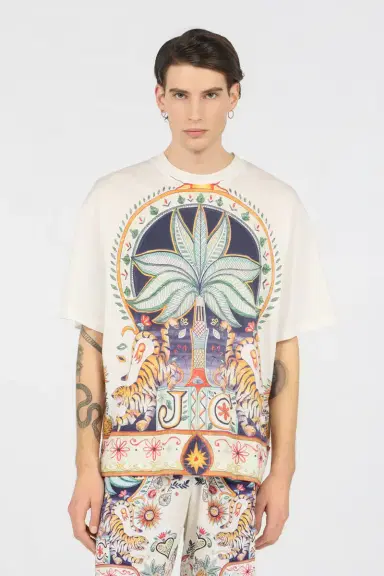 Roberto Cavalli Tropical Garden Print T-Shirt | Thumbnail 2