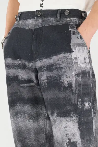 Roberto Cavalli Pure Cotton Pants With A Used Effect | Thumbnail 5 Roberto Cavalli Pure Cotton Pants With A Used Effect | Thumbnail 5