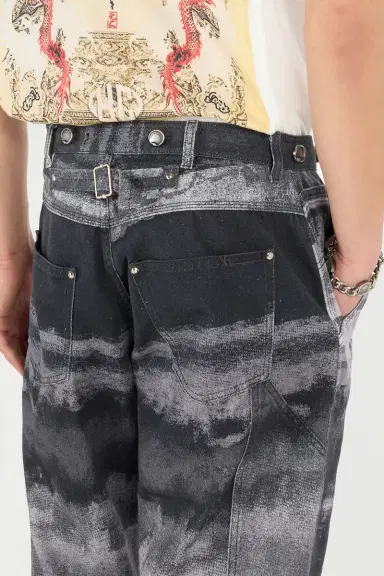 Roberto Cavalli Pure Cotton Pants With A Used Effect | Thumbnail 6 Roberto Cavalli Pure Cotton Pants With A Used Effect | Thumbnail 6