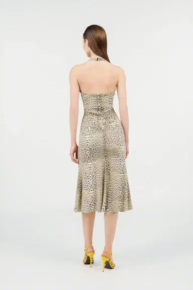 Roberto Cavalli Pop Jaguar Print Midi Dress | Thumbnail 3 Roberto Cavalli Pop Jaguar Print Midi Dress | Thumbnail 3