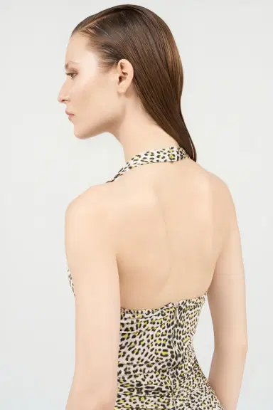Roberto Cavalli Pop Jaguar Print Midi Dress | Thumbnail 6 Roberto Cavalli Pop Jaguar Print Midi Dress | Thumbnail 6
