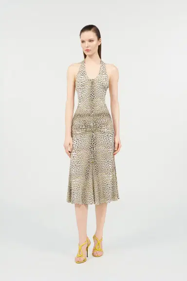 Roberto Cavalli Pop Jaguar Print Midi Dress | Thumbnail 7 Roberto Cavalli Pop Jaguar Print Midi Dress | Thumbnail 7