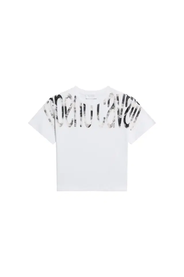 White Cotton T-shirt With Logo Print
