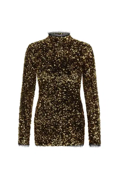 Roberto Cavalli Gold Sequin Mini Dress | Thumbnail 1