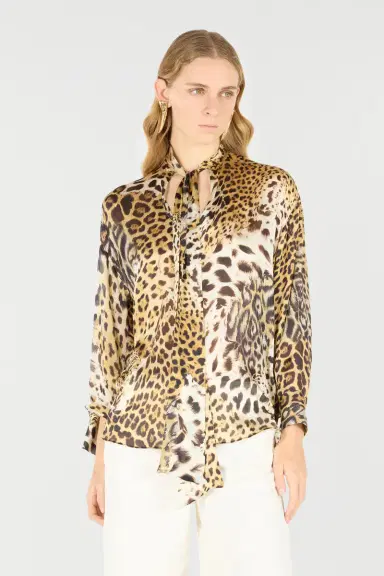 Roberto Cavalli Shirt With Jaguar Skin Print | Thumbnail 2