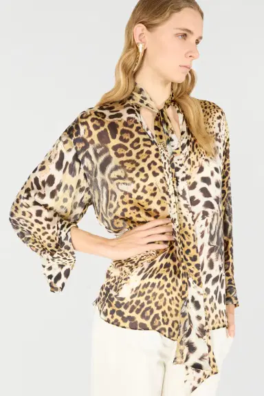 Roberto Cavalli Shirt With Jaguar Skin Print | Thumbnail 5