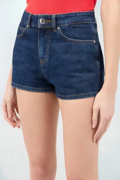 Roberto Cavalli Jeans Shorts Blue With Crystal Monogram RC | Thumbnail 4 Roberto Cavalli Jeans Shorts Blue With Crystal Monogram RC | Thumbnail 4