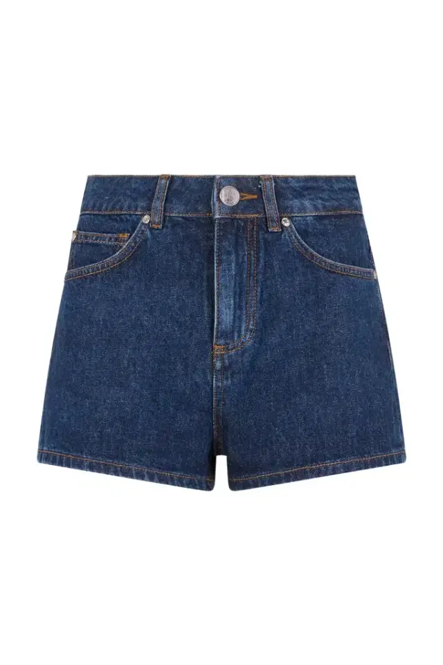 Roberto Cavalli Jeans Shorts Blue With Crystal Monogram RC
