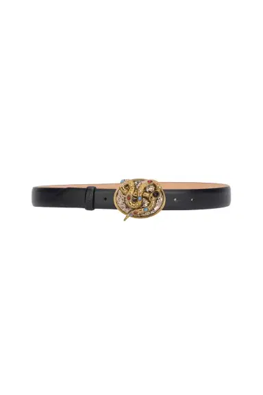 Roberto Cavalli Slim Belt With Snake Buckle | Thumbnail 1 Roberto Cavalli Slim Belt With Snake Buckle | Thumbnail 1
