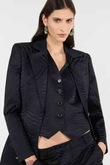Roberto Cavalli Blazer With Solid-Color Tiger Skin Design | Thumbnail 5 Roberto Cavalli Blazer With Solid-Color Tiger Skin Design | Thumbnail 5