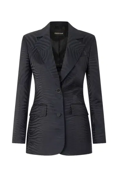 Roberto Cavalli Blazer With Solid-Color Tiger Skin Design | Thumbnail 1 Roberto Cavalli Blazer With Solid-Color Tiger Skin Design | Thumbnail 1