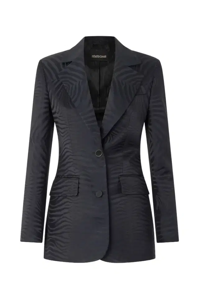 Roberto Cavalli Blazer With Solid-Color Tiger Skin Design