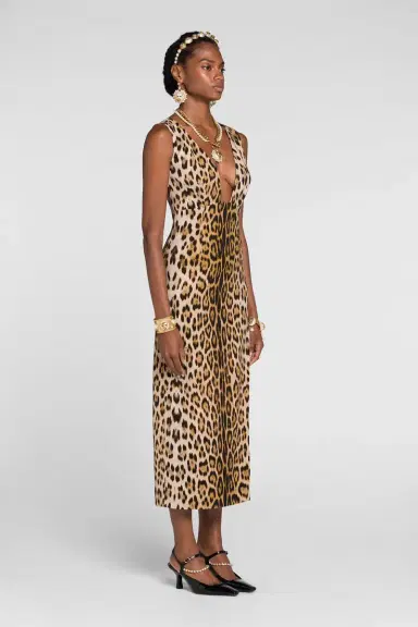 Roberto Cavalli Jaguar-Print Dress | Thumbnail 2