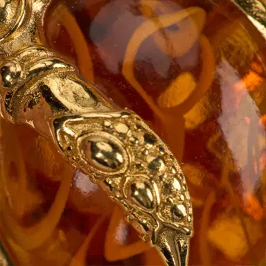 Roberto Cavalli Golden Clip-On Earrings With Topaz Stone | Thumbnail 4