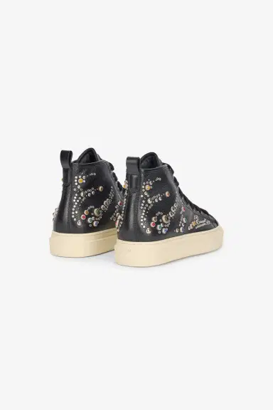 Roberto Cavalli High-Top Sneakers With Studs And Stones | Thumbnail 3 Roberto Cavalli High-Top Sneakers With Studs And Stones | Thumbnail 3