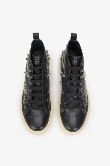 Roberto Cavalli High-Top Sneakers With Studs And Stones | Thumbnail 6 Roberto Cavalli High-Top Sneakers With Studs And Stones | Thumbnail 6