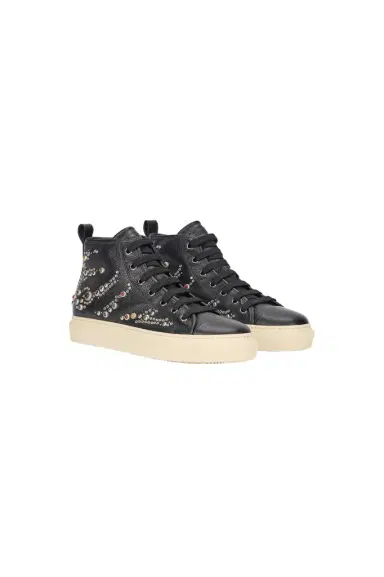 Roberto Cavalli High-Top Sneakers With Studs And Stones | Thumbnail 1 Roberto Cavalli High-Top Sneakers With Studs And Stones | Thumbnail 1