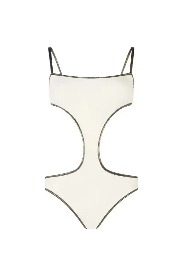 Roberto Cavalli Brown One-piece Swimsuit with Cut-out