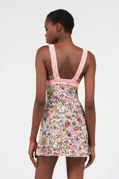 Roberto Cavalli Florentine Flowers Print Mini Dress | Thumbnail 3 Roberto Cavalli Florentine Flowers Print Mini Dress | Thumbnail 3
