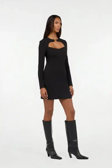 Roberto Cavalli Short dress with long sleeves and cut-out | Thumbnail 2