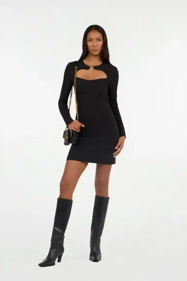 Roberto Cavalli Short dress with long sleeves and cut-out | Thumbnail 7