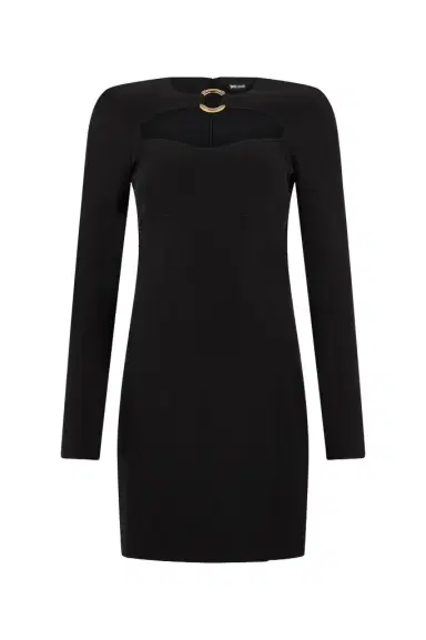 Roberto Cavalli Short dress with long sleeves and cut-out | Thumbnail 1