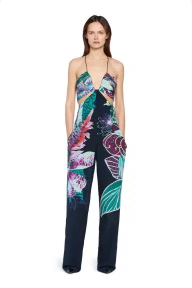 Roberto Cavalli Exotic Flora print silk jumpsuit | Thumbnail 2