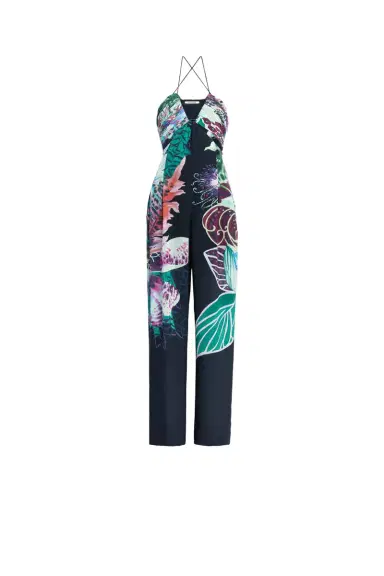 Roberto Cavalli Exotic Flora print silk jumpsuit | Thumbnail 1