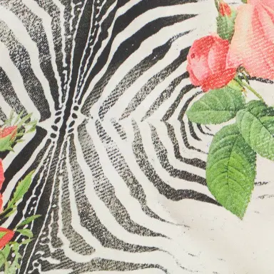 Roberto Cavalli Shorts With White Tigress And Rose Print | Thumbnail 3