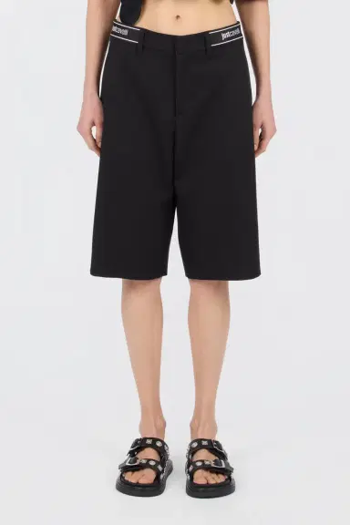 Roberto Cavalli Black Bermuda Shorts | Thumbnail 2