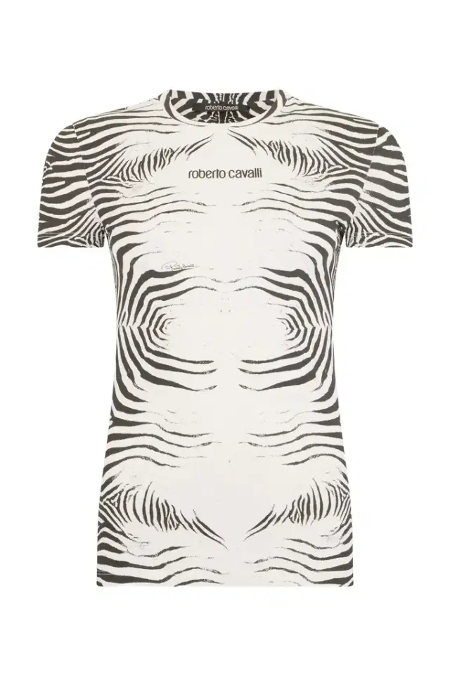 Roberto Cavalli Zebra Print T-Shirt