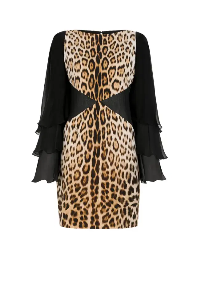 Roberto Cavalli Leopard-Print Mini Dress