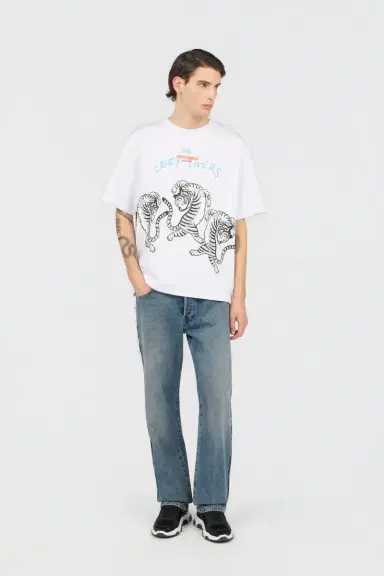 Roberto Cavalli White T-Shirt With Printed Tigers | Thumbnail 6 Roberto Cavalli White T-Shirt With Printed Tigers | Thumbnail 6