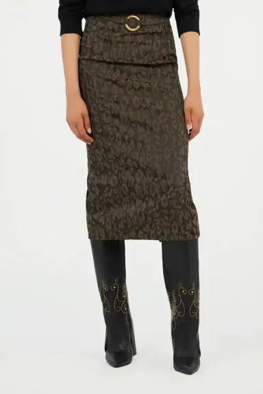 Roberto Cavalli Leopard Print Midi Skirt | Thumbnail 2 Roberto Cavalli Leopard Print Midi Skirt | Thumbnail 2
