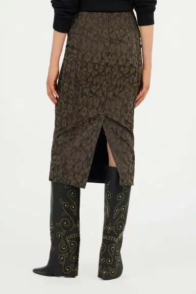 Roberto Cavalli Leopard Print Midi Skirt | Thumbnail 3 Roberto Cavalli Leopard Print Midi Skirt | Thumbnail 3