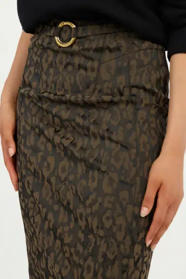 Roberto Cavalli Leopard Print Midi Skirt | Thumbnail 4 Roberto Cavalli Leopard Print Midi Skirt | Thumbnail 4