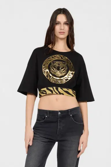 Roberto Cavalli Black T-Shirt | Thumbnail 2 Roberto Cavalli Black T-Shirt | Thumbnail 2