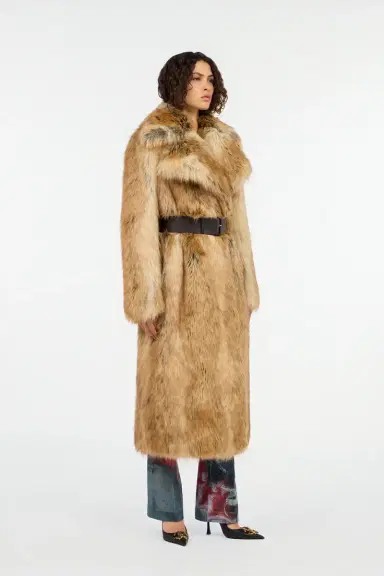 Roberto Cavalli Brown faux fur coat | Thumbnail 2