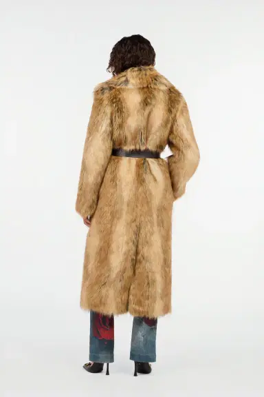 Roberto Cavalli Brown faux fur coat | Thumbnail 3