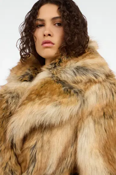 Roberto Cavalli Brown faux fur coat | Thumbnail 5