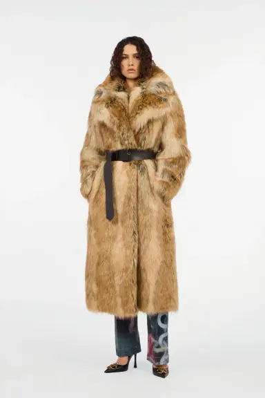 Roberto Cavalli Brown faux fur coat | Thumbnail 7