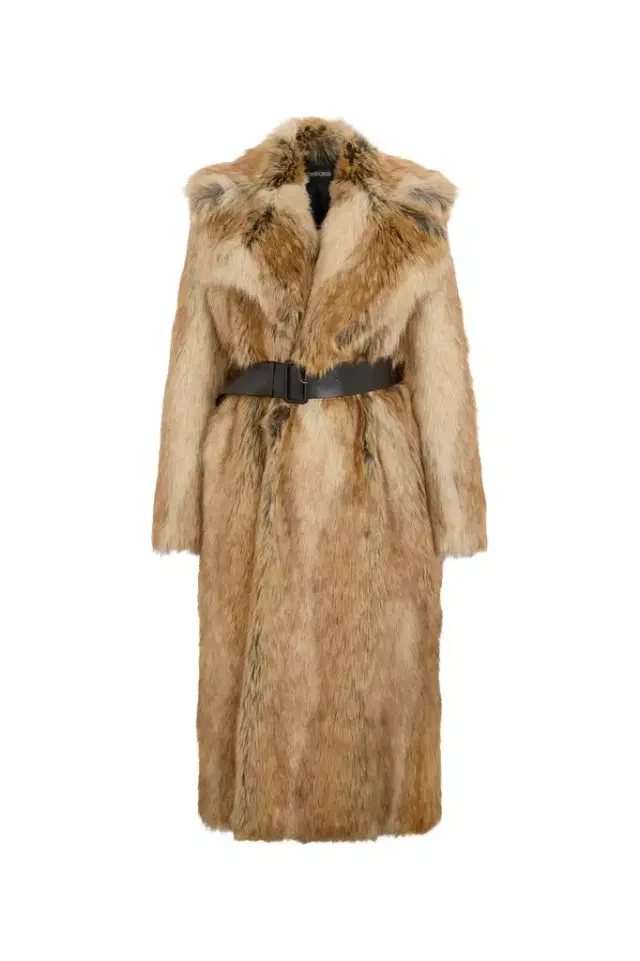 Roberto Cavalli Brown faux fur coat