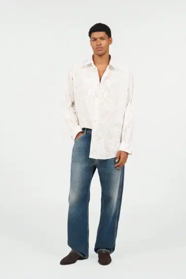 Roberto Cavalli White Shirt with Ornamental Motif | Thumbnail 7 Roberto Cavalli White Shirt with Ornamental Motif | Thumbnail 7