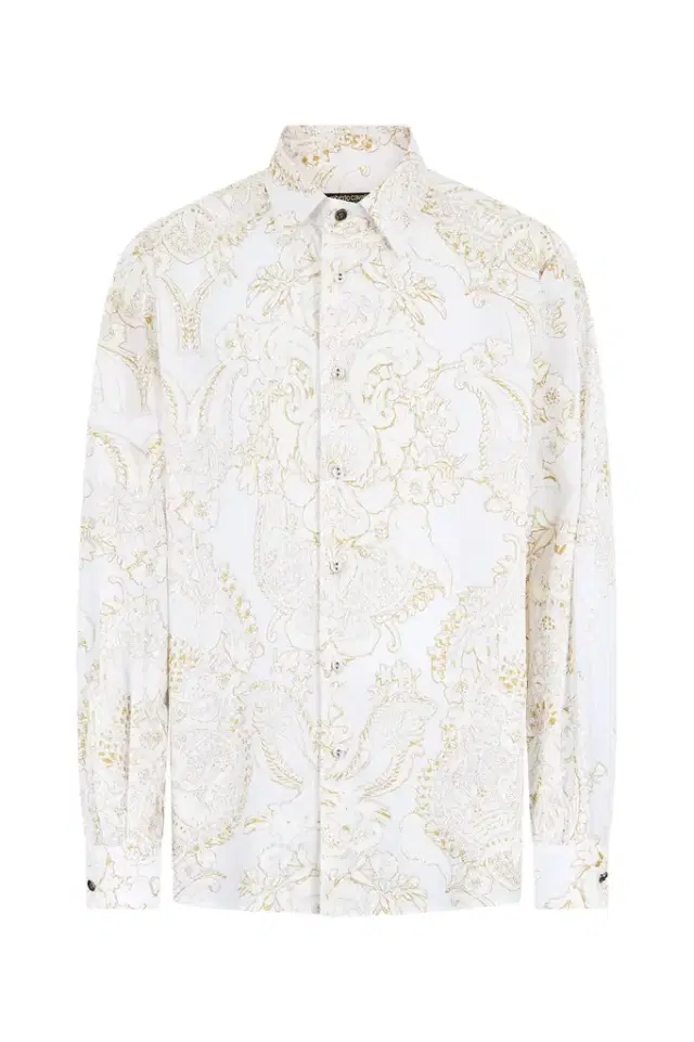 White Shirt with Ornamental Motif