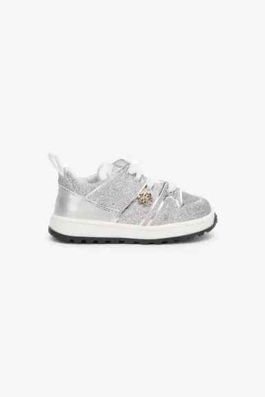 Roberto Cavalli Silver Glitter Kids Sneakers | Thumbnail 2 Roberto Cavalli Silver Glitter Kids Sneakers | Thumbnail 2