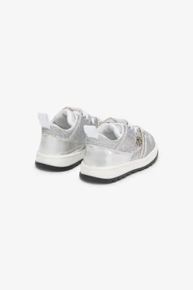 Roberto Cavalli Silver Glitter Kids Sneakers | Thumbnail 3 Roberto Cavalli Silver Glitter Kids Sneakers | Thumbnail 3