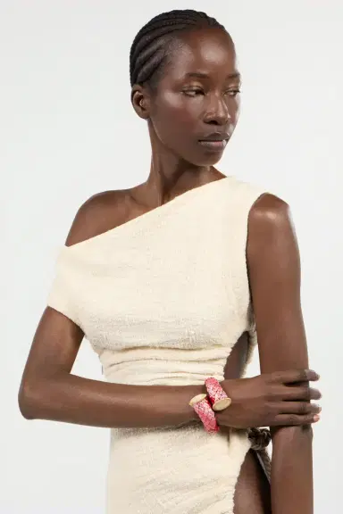 Roberto Cavalli Pink Enameled Scales Wrap Bracelet | Thumbnail 2