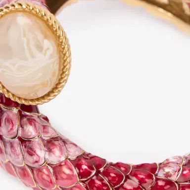 Roberto Cavalli Pink Enameled Scales Wrap Bracelet | Thumbnail 4